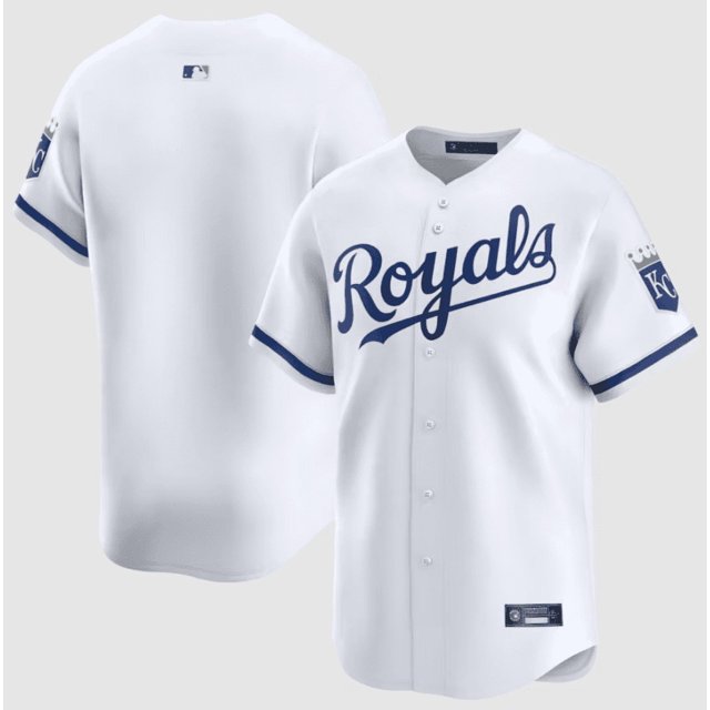 Camiseta clásica de béisbol blanca de local de los Kansas City Royals, con número de estrella bordado.-M