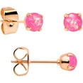 thumbnail image 3 of Body Candy 20G Plated Steel Iridescent Pink Rosy Stud Earrings Set of 3 Pierced Post Fashion Earrings Women, 3 of 4