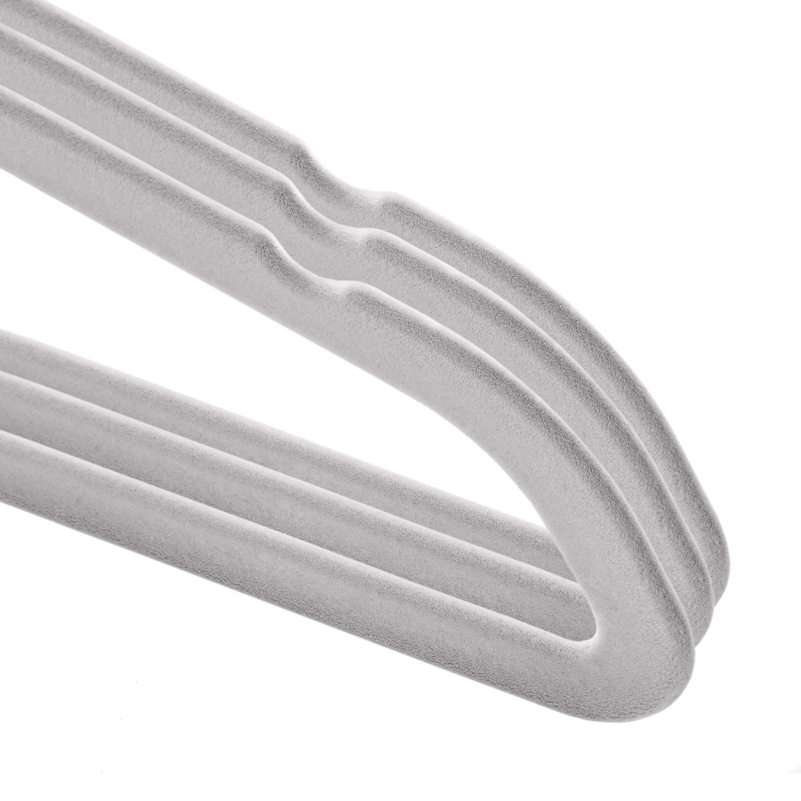 50 Hangers - 11" Size For & Clothes Gray