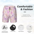 thumbnail image 3 of Gaeub colorful Butterflies Print Mens Swim Trunks with Compression Liner,Board Shorts Quick Dry,Beach Swimwear with Pockets-XX-Large, 3 of 6