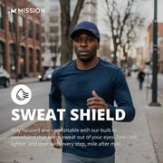 MISSION Cooling UPF Performance Hat - Unisex One Size Cap for Workouts, Golf & Running - Sweat & Water Activated Technology – Black