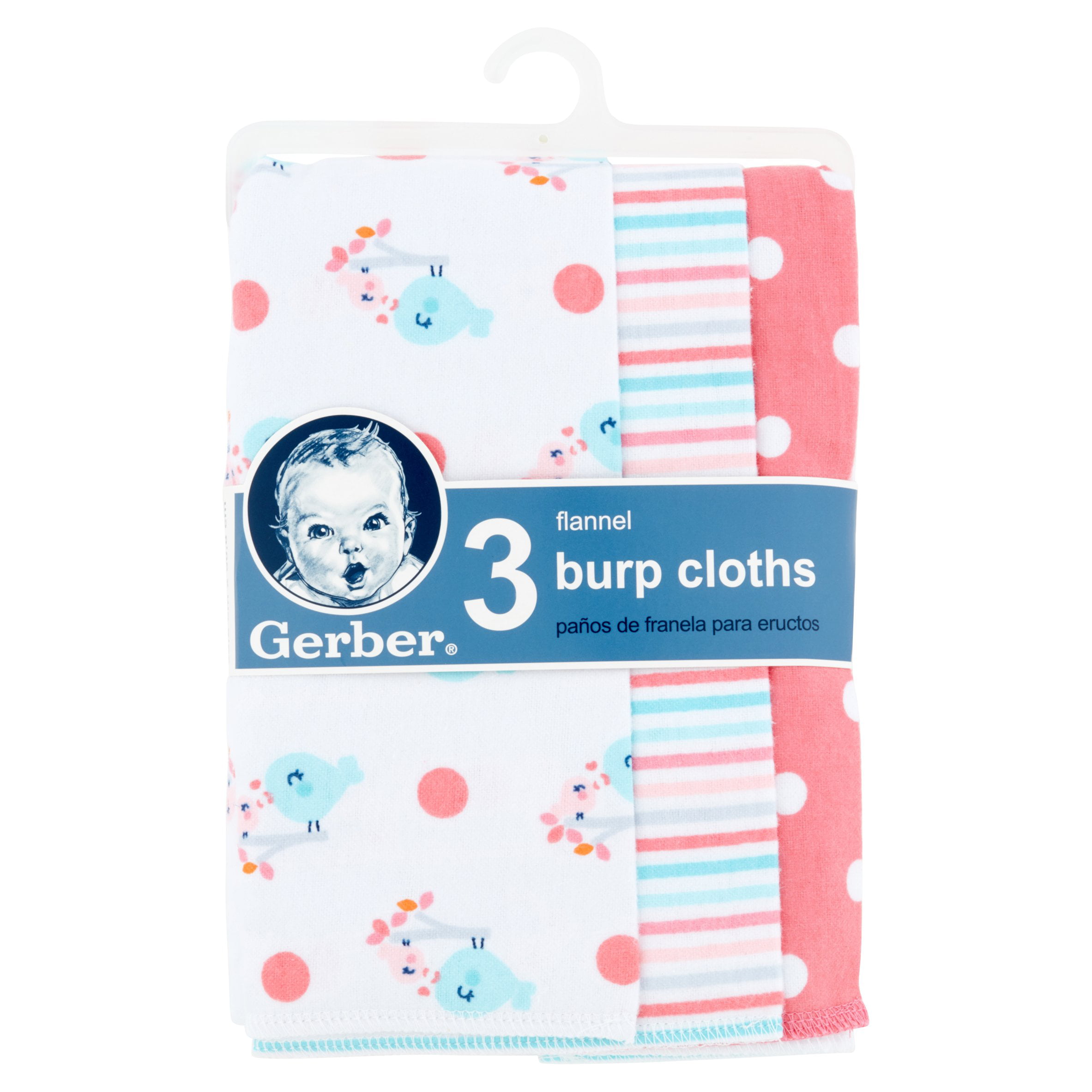 gerber baby flannel burp cloths