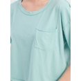 thumbnail image 5 of Basic Woven Round Neck Short Sleeve T-Shirt, 5 of 5