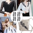 thumbnail image 4 of 8Pcs Neckline Applique Collar Trims Patch Embroidered Floral Water Soluble Lace Embroidery Lace Patches Black Flowers Patch for Wedding Dress Gown Costumes Sewing Clothing Accessories, 4 of 4