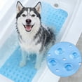 thumbnail image 4 of Bath Tub Shower Mat Machine Washable Bathtub Floor Liner Mats Suction Cups Drain Holes Keep Tubs Clean Soft on Feet Elderly children pets Bathroom Essentials,Opaque Black,40"×16", 4 of 7