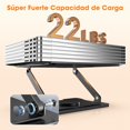 thumbnail image 3 of Soporte para Laptop, Base para Laptop Plegable de Acero al Carbono, Estable y Antideslizante, Con Organizador de Cables Magnéticos, para PC/Portátiles/Tabletas., 3 of 4