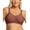 Brown, variant on Women's Plus Size Seamless Everyday  Versatile V-Shape Supportive Wireless Bra Bralette 3XL