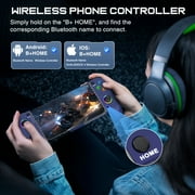 Beboncool Mobile Game Controller for iOS Android, Hall Effect Joystick, RGB Light, Turbo, Dual Vibration, 8H Battery