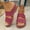 Red Wedge Shoes for Women, variant on CYMMPU Women's Lace Floral Hollow Wedge Slide Sandals, Open Toe Slip-On Platform Mules, Summer Beach Casual Walking Footwear Gray 38