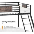 thumbnail image 4 of VINGLI Metal Twin/Full/Drawers Bunk Bed with Flat Rungs Black/Brown, 4 of 9