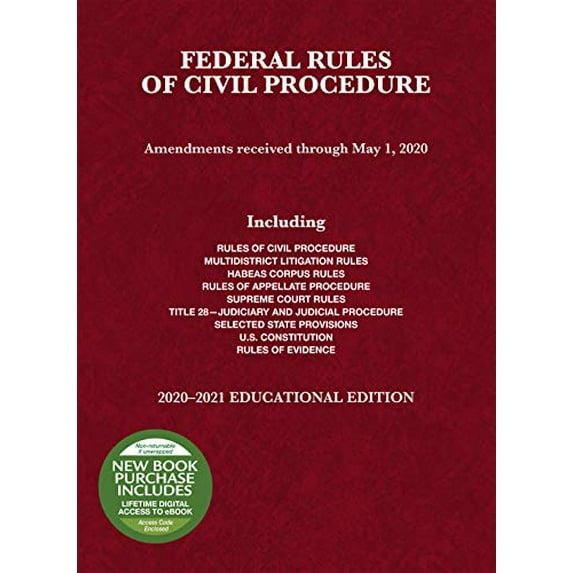 Pre-Owned Federal Rules of Civil Procedure, Educational Edition, 2020-2021 (Selected Statutes) (Paperback) 1684679907 9781684679904