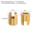 thumbnail image 2 of Unique Bargains Self Tapping Threaded Inserts, 10Pack Inner M5 M8x10 Brass Nuts, 2 of 6