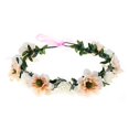 thumbnail image 3 of 3 coronas de flores, diademas bohemias, guirnalda floral, diadema para niñas, para sombrero, adorno, fiesta, festival, playa, viaje, accesorios de boda (rojo). Púrpura. Champán), 3 of 5
