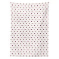 thumbnail image 3 of Ambesonne Coral Tablecloth Rectangular Table Cover, Classical Soft Polka Dots, 60"x84", Coral Hot Pink White, 3 of 4
