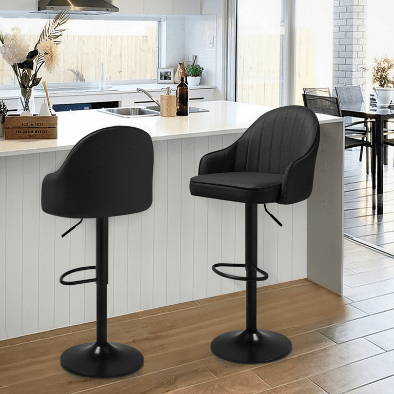Black swivel counter height stools hot sale