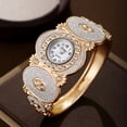 thumbnail image 2 of New Oval Diamond Decorated Bracelet Flower Leaf Diamond Women's Quartz Watch, 2 of 5