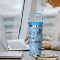 thumbnail image 6 of Sea Otter Tumbler with Handle and Flip Straw for Women Men, 30oz Cute Stainless Steel Insulated Cup, Water Bottle Travel Coffee Mug Gifts, Gifts for Animal Lovers, 6 of 6
