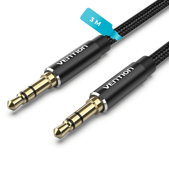 Cable Audio macho a macho Auxiliar 3.5mm VENTION 3m Trenzado
