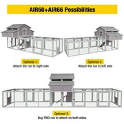 Morgete Wooden Chicken Coop Hen House with Nest Box and Slide-out Tray, Expend Run Area by AIR60