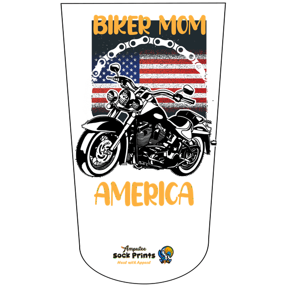 Amputee Sock "Biker Mom America V1"