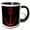 Black/White, variant on 3drose, Red Color Anchor on Black Background. Naval Minimal Design, 11oz Magic Transforming Mug