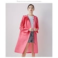 thumbnail image 3 of Imperméable Long Unisexe Élégant Mince Randonnée Extérieure Respirant Veste de Pluie avec Capuche Tenue de Pluie pour Randonnée Verte L, 3 of 9