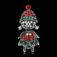 thumbnail image 5 of Yuarrent Decorado Árbol de Navidad Botas de Papá Noel Muñeco de nieve Campana Broche Bufanda Collar Solapa Broche de Navidad Regalo de niña Kits de decoración para fiestas No.36 Yuarrent JR0793-36, 5 of 6