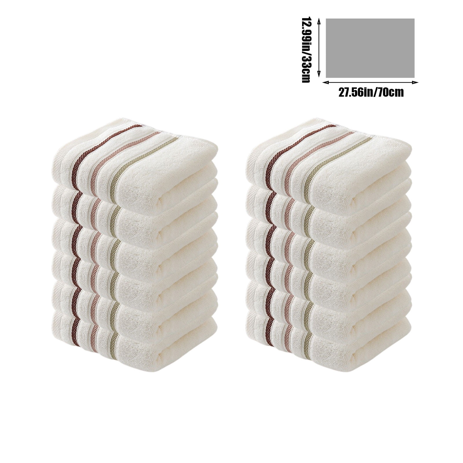 Hiroekza 12-Pack 100% Cotton Hand Towels Set for Bathroom Bath Sheets - Soft, Skin-frindly, Absorbent Towels for Bathroom, Gym, Spa, Hair Care, Facial Towels for Estheticians, Massage Towels Yellow