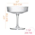 thumbnail image 2 of Gafas Coupe Glassique Cadeau vintage Art Deco, 200 ml, juego de 4, 2 of 7