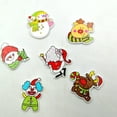 thumbnail image 3 of jifeng 50PCs Mixed Christmas Pattern Sewing Wood Buttons DIY Scrapbooking Ornaments, 3 of 9