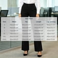 thumbnail image 3 of Qgtaibl High Waisted Flare Work Pants for Women Double Button Slim Fit Dress Trousers with Pockets Solid Color Business Casual Pants Black XXXL, 3 of 6
