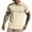 Khaki, variant on WREESH Men's Slim Lapel Pullover T-Shirt Short Sleeve Summer Casual, Stretch Fabric Lightweight for Vacation & Daily Wear