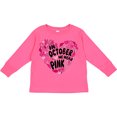 thumbnail image 3 of Inktastic In October We Wear Pink Breast Cancer Awareness Heart Boys or Girls Long Sleeve Toddler T-Shirt, 3 of 5