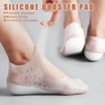 thumbnail image 2 of 1 Pair Invisible Height Lift Heel Pad Sock Liners Increase Insole Silicone for Women Men, 2 of 7