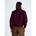 thumbnail image 4 of Free Assembly Women's and Women's Plus Ruffle Collar Bomber Jacket, Sizes XS-4X, 4 of 7