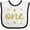 White and Black, variant on Inktastic 1st Birthday One Gold Boys or Girls Baby Bib