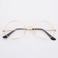 thumbnail image 3 of Espejo plano estilo príncipe sin graduación, gafas de moda vintage con marco redondo artístico para diversas ocasiones, 3 of 5