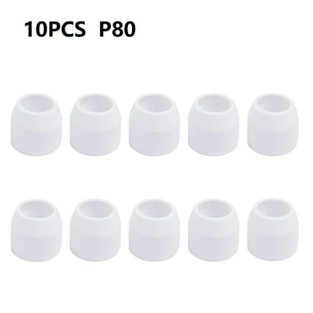 

GLFILL 10Pcs P80 Plasma Cutting Torch Nozzle Ceramic Shield Cup for 80Aplasma Cutter