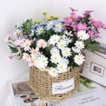 thumbnail image 5 of 1 PCS Artificial Silk Daisy Flower Bouquet for Home Table Centerpieces Arrangement Decoration, White, 5 of 7