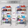 thumbnail image 7 of CL.HPAHKL 6-Tier Adjustable Storage Shelves 48"L×18"W×78"H, NSF Certified Wire Shelving Unit with Wheels, Heavy Duty Metal Shelf for Pantry, Kitchen, Basement, Garage, 6000lbs Capacity, Black, 7 of 7