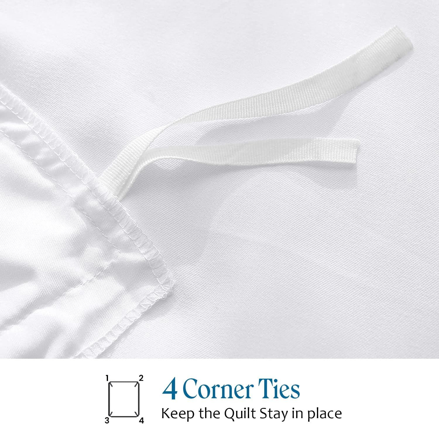 VEGAS HOTEL COLLECTION Classic Egyptian Cotton 1-Piece Duvet Cover { Zippered Closure } 1000 Thread Count- Fabulous Solid Looking Color White - King Size