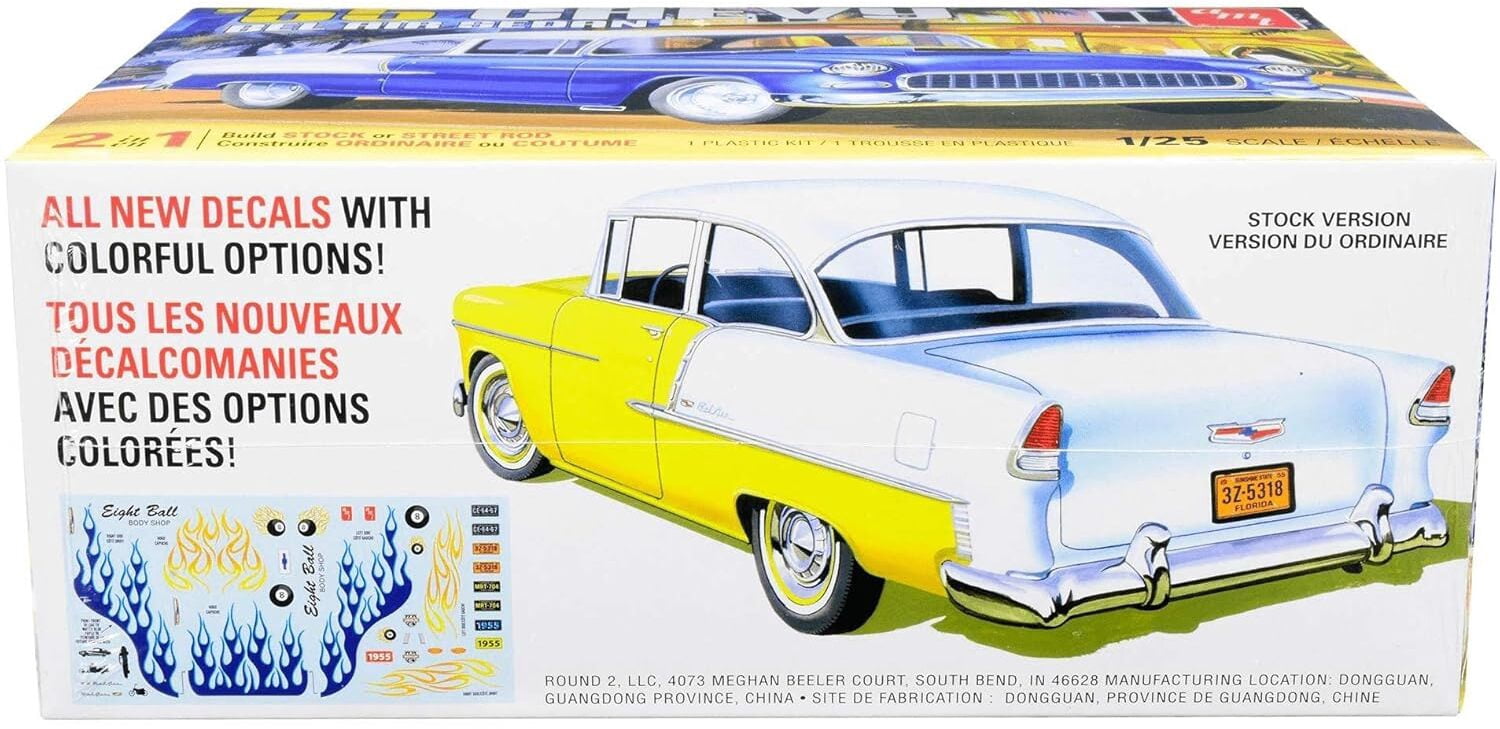 AMT 1955 Chevy Bel Air Sedan 2T 1/25 Scale Model Kit