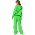 thumbnail image 5 of Women Sweatsuits 2 Piece Set Zip Up Hooded Sweatshirts Vacation Travel Matching Sets,M, 5 of 7