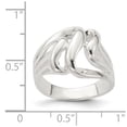 thumbnail image 2 of White Sterling Silver Ring Band Fashion Fancy, 2 of 2