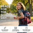thumbnail image 7 of SCRAWLGOD Dinosaur Lightning Pattern Large Backpack, 17 Inch Laptop Backpack, Lightweight Multi-Pocket Schoolbag for Kids, Teens, Adults, Portable Casual College Bookbag, 7 of 7
