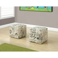 thumbnail image 2 of Monarch Specialties Ottoman, Pouf, Footrest, Foot Stool, Set Of 2, Juvenile, Fabric, Beige, Transitional, 2 of 2