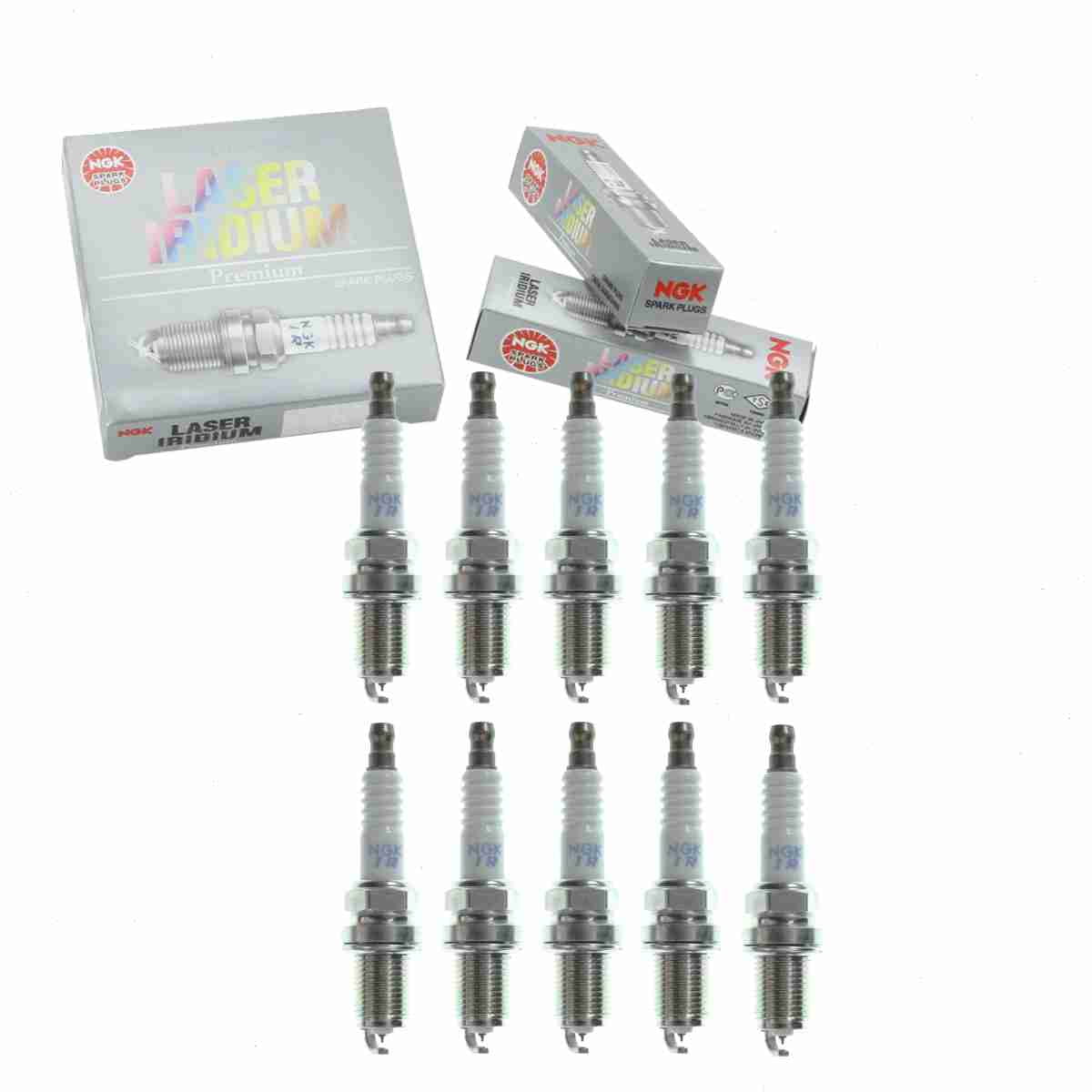 10 pc NGK 7658 Laser Iridium Spark Plugs for 09482-00550 4501 4504 4702 90048-51173 90048-51173-000 FGR8DQI FR6D133 IK20TT PK20TT Ignition Wire Secondary Fits select: 2006-2008 SUZUKI GRAND VITARA