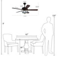 thumbnail image 3 of 52'' Tiffany Ceiling Fan With 3 Lights +remote Control Wooden Ceiling Fans, 3 of 6