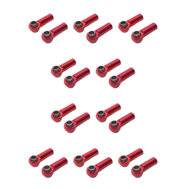 Tholdsy 2 uds soporte de cabeza de bola unión de enlace profesional accesorios modificados extremos de barra de amarre de hilo inverso Rojo 10piezas
