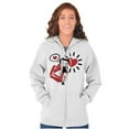 thumbnail image 5 of Betty Boop Heart and Lipstick Stain Zip Hoodie Sweatshirt Women Brisco Brands M, 5 of 6
